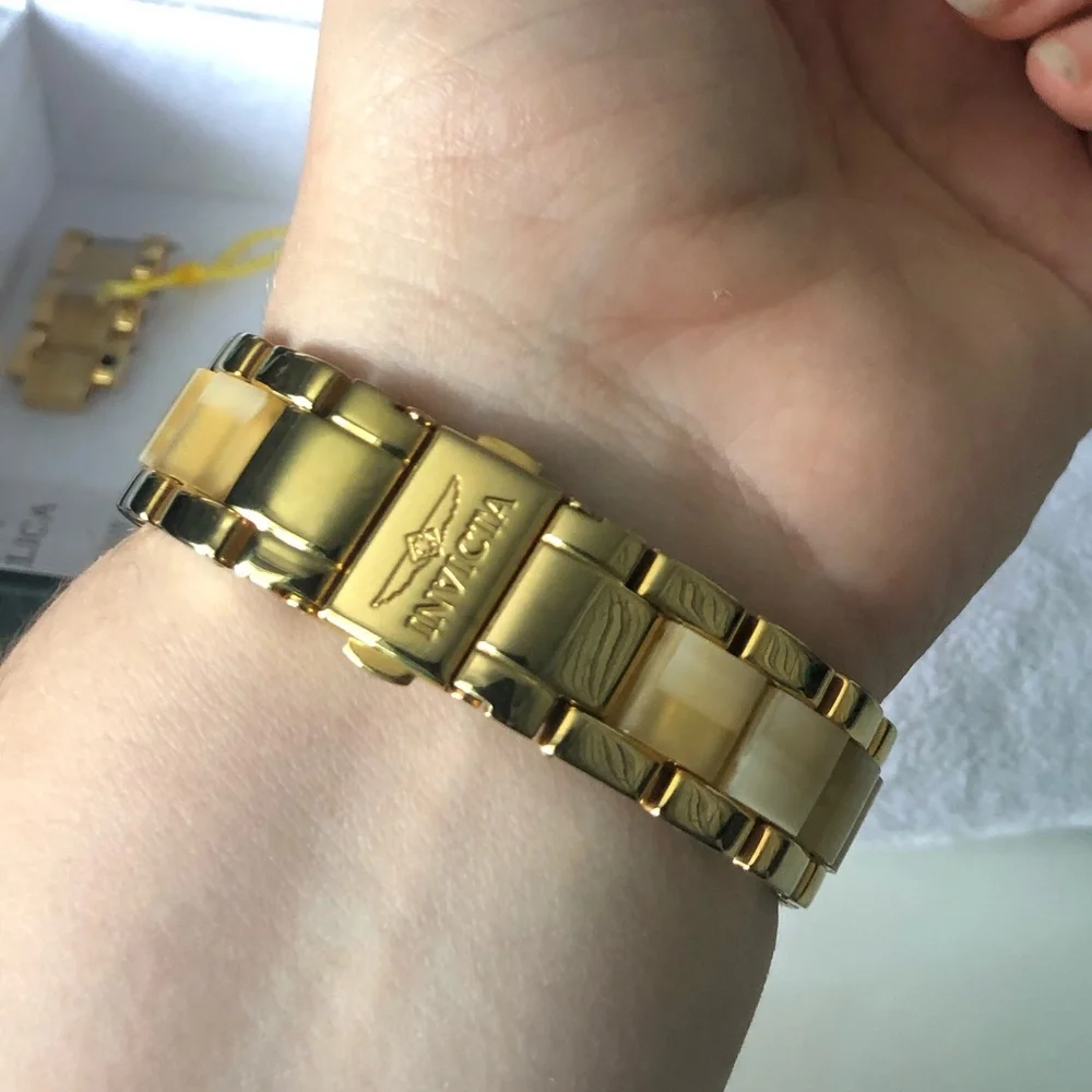 Invicta Angel Women's Quartz Watch 38mm Gold Tone – Mint Condition